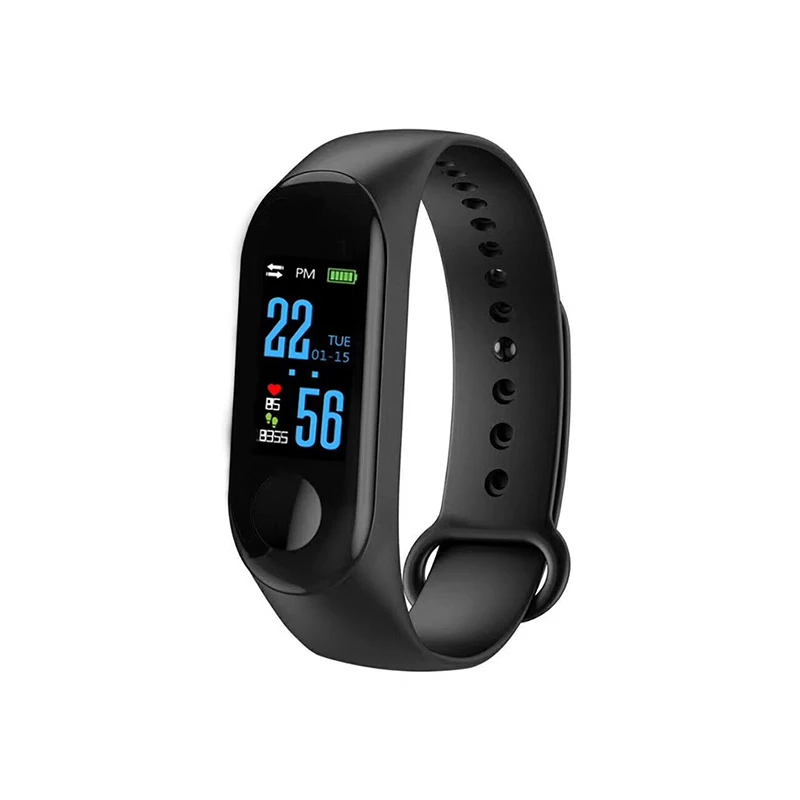 

Popular Low Price Fitness Tracker M3C M3S 115plus M2 M3 Smart Watch Bracelet, Black red blue