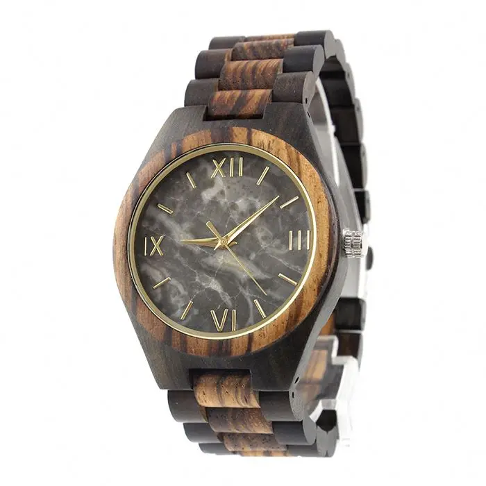 

Wrist Sandal Wood Gold Oem chain watch for men
