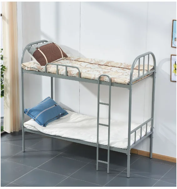 现代家庭酒店学生学校家具钢廉价铁双人床设计的工人