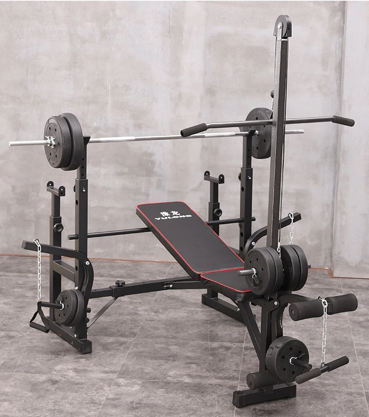 

Fitness Weight Bench Press Multifunctional Bench Press Squat Rack Barbell Rack Home Indoor Sports Fitness Weightlifting Bed