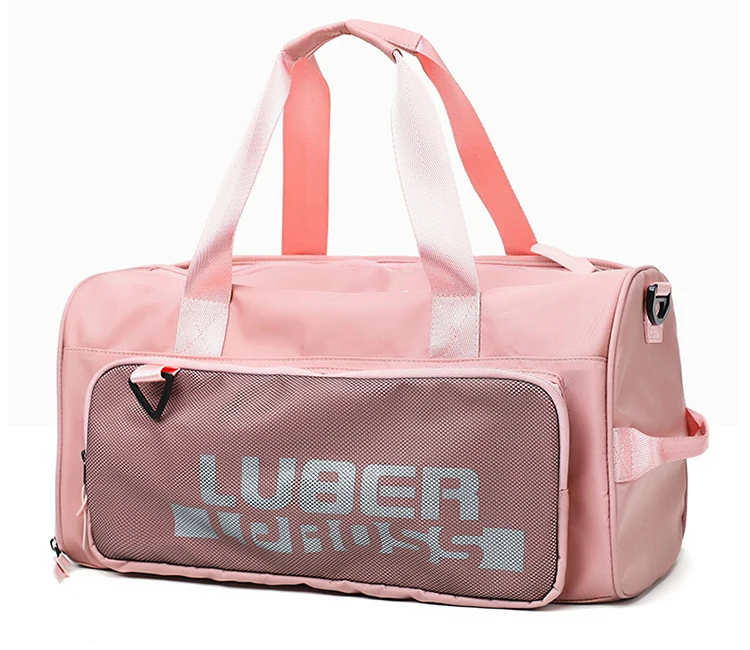 

Black/pink/purple 43*23*20 cm duffel bag sports gym bags with shoe compartment, 10 colors