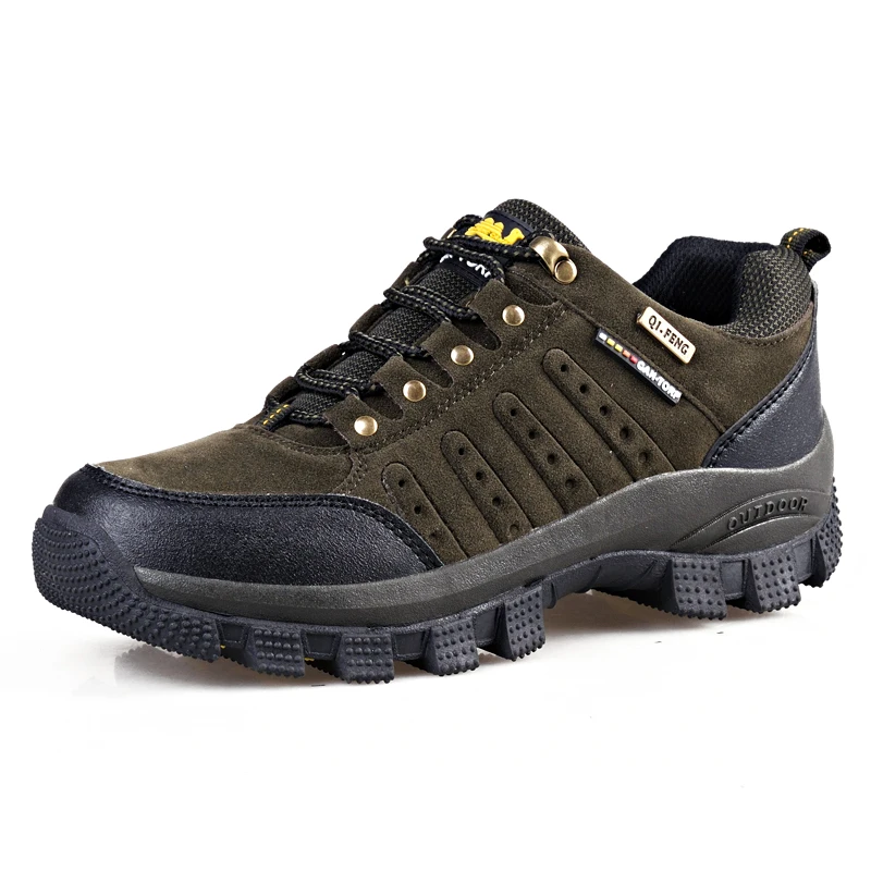 

New winter keep warm men's shoes large size outdoor sport hiking shoes, Army green,brown