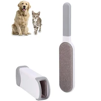 

Double-Sided Dog Fur Lint Pet Hair Remover Brush With Self-Cleaning Base