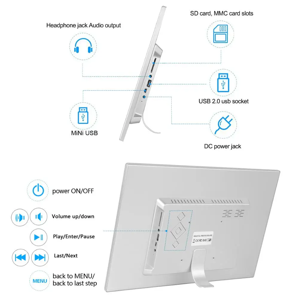 

Wholesale 15.4inch 1280*800 Digital Photo Frame with SD USB Port