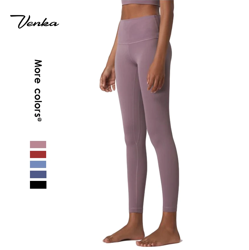 

Wholesale Sport Leggings Women Fitness Tight Leggings High Waist Pocket Lulu Lemon Design Women Yoga Pants, Black, dark blue, light blue, red,purple