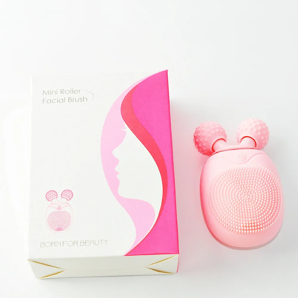 

Dropshipping 3D Design Sonic Face Cleansing Brush Rechargeable Vibrating Waterproof Silicone Facial Cleansing Brush