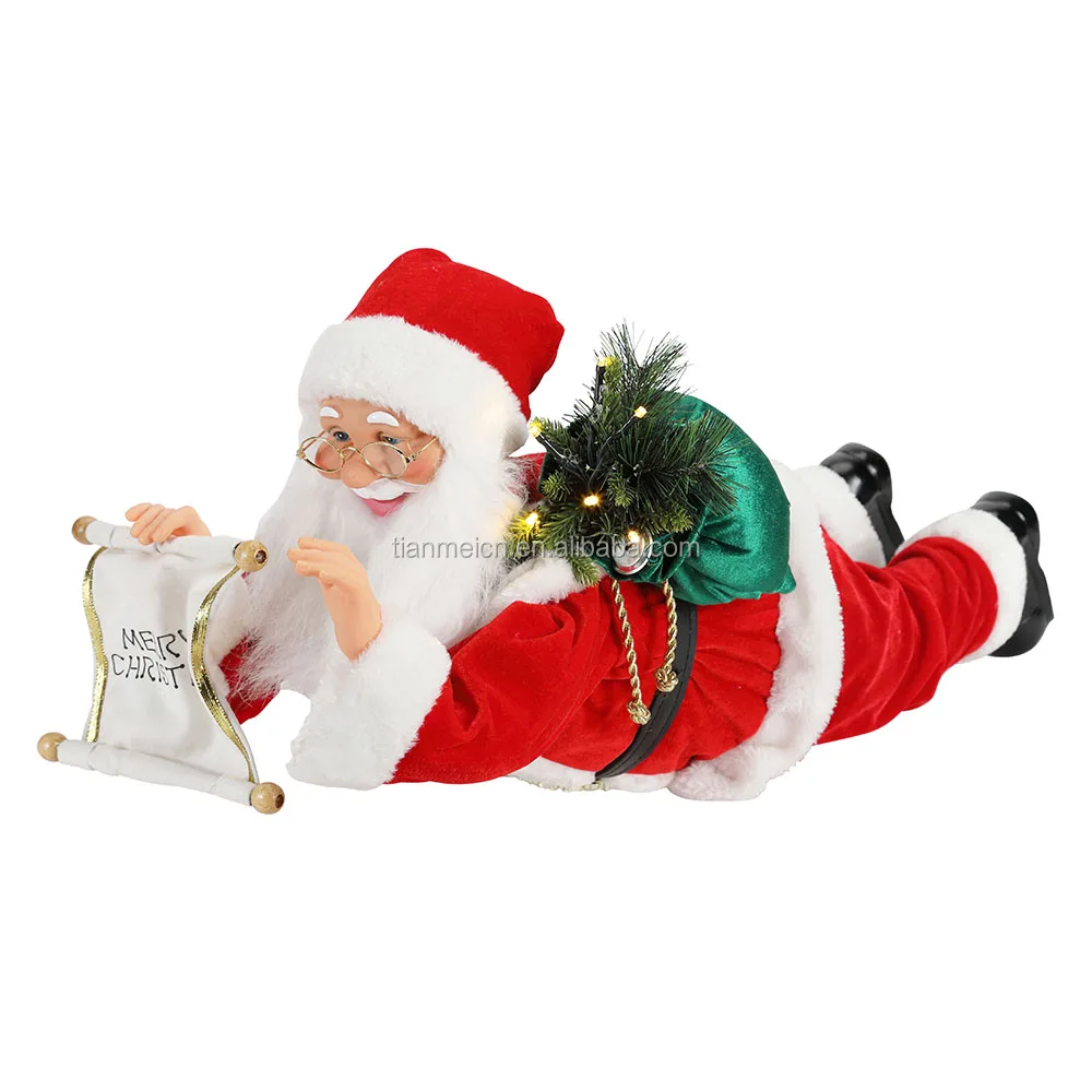 24" Inch Christmas Flying Animated Santa Claus With Lighting Musical