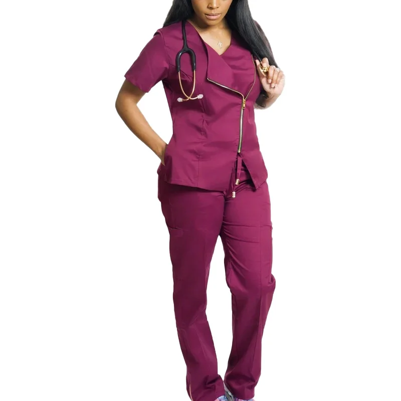 

New comfortable custom clinic cheap scrub uniform set medic uniform scrubs women, Custom color