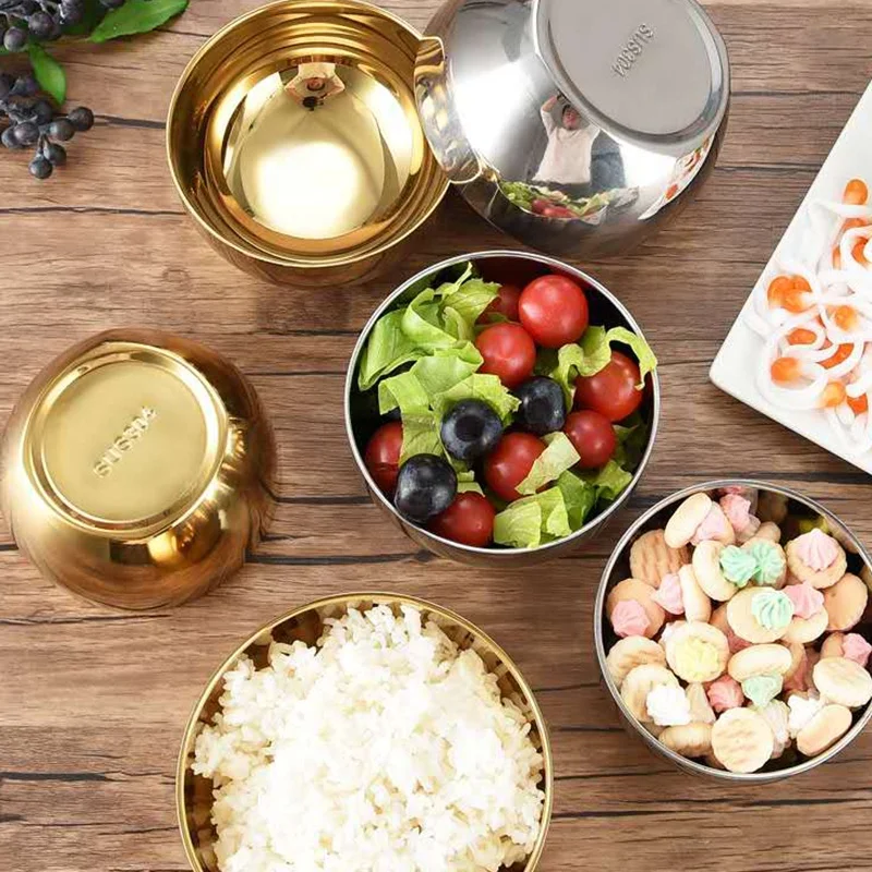

Reasonable Price Kitchen Dinnerware Bowl 304 Stainless Steel Salad Rice Metal Bowl