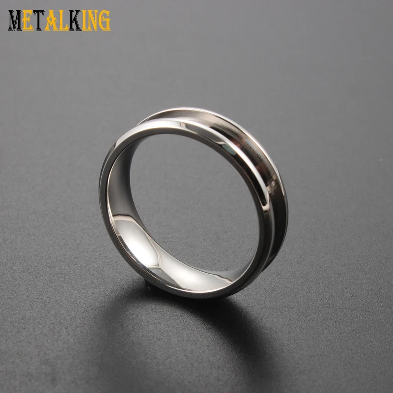 

6mm DIY High Polish Custom Stainless Steel Ring Cores, Ring Blanks for inlay