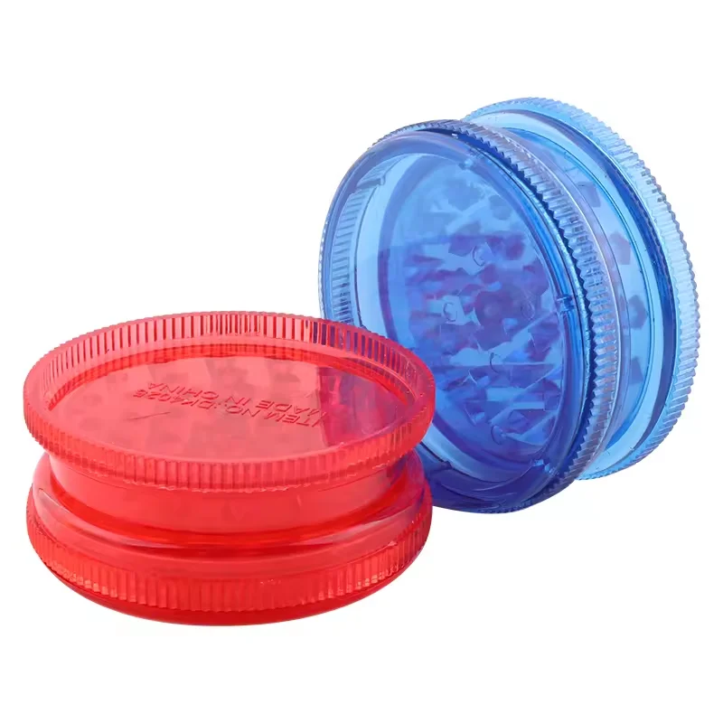Erliao 3 Layers Acrylic Herb Grinder 60mm Free Type Shape for Smoking Tobacco and Spices Color Random Plastic Hand Muller