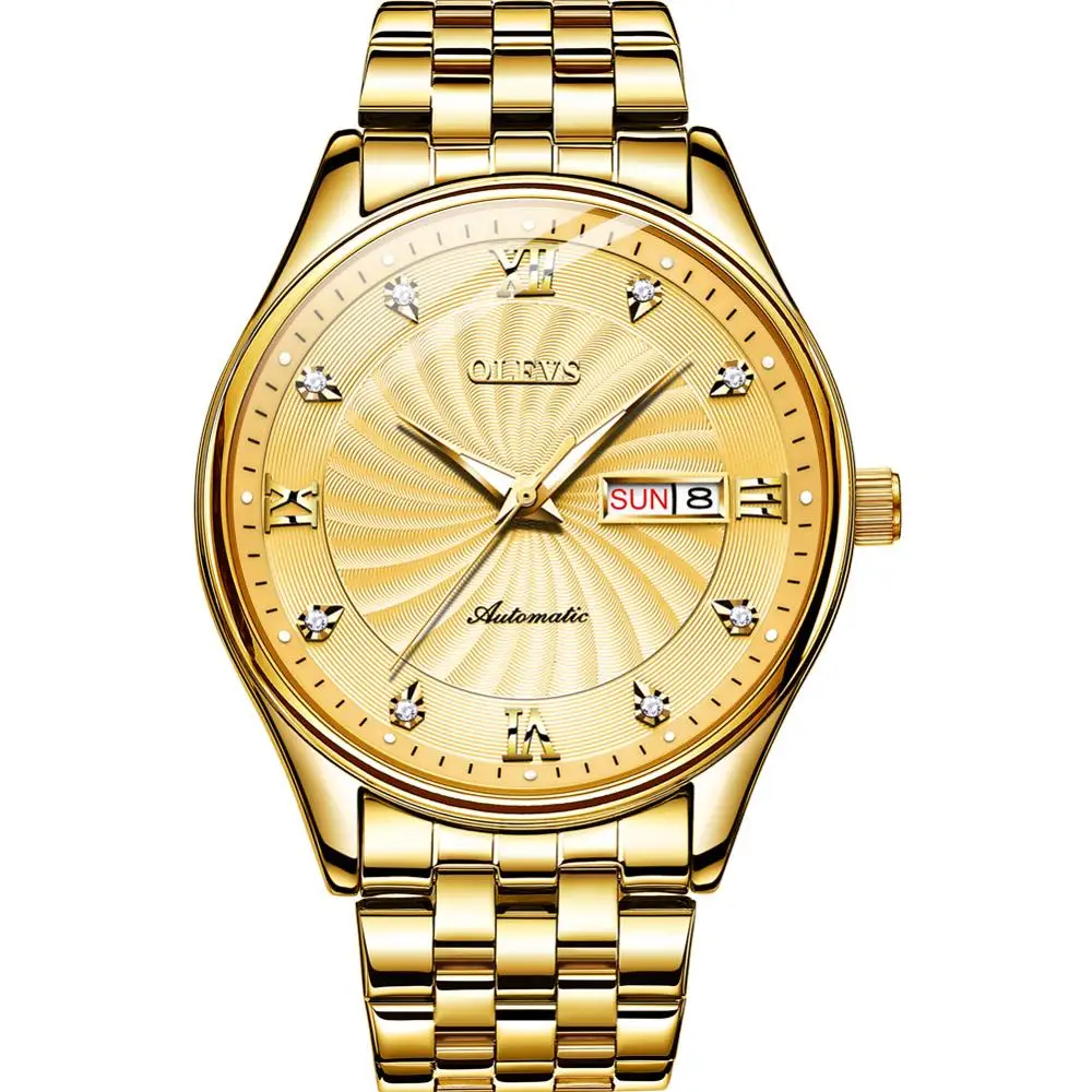 

OLEVS Fashion Mens Watches Top Brand Luxury Business Mechanical Watch Make Your OwnLogo Watch Relojpara Hombre, 7 colors