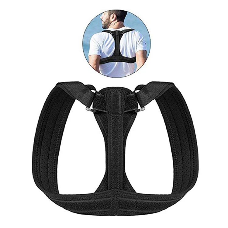 

2021 new orthopedic back brace with shoulder brace position correction belt, Black back support belt