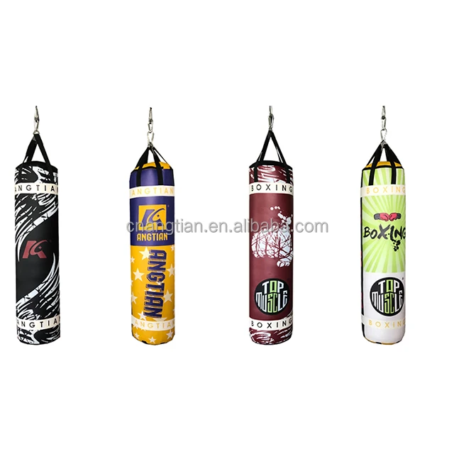 

Hebei Angtian free customized pro training punching bags and boxing bags for boxing MMA kick thai, Red black green yellow white