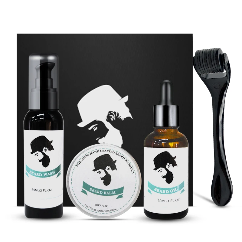 

Mens organic 100% natural wax balm cream beard cream growth grooming oil kit private label