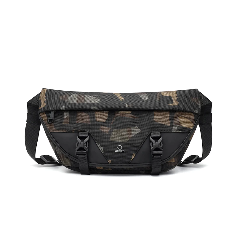 

Ozuko 9529 Tactical Waterproof Sling Chest Bag Men Trendy Waist Bag Outdoor Fanny Pack Hunting Cycling Designer Sling Bag