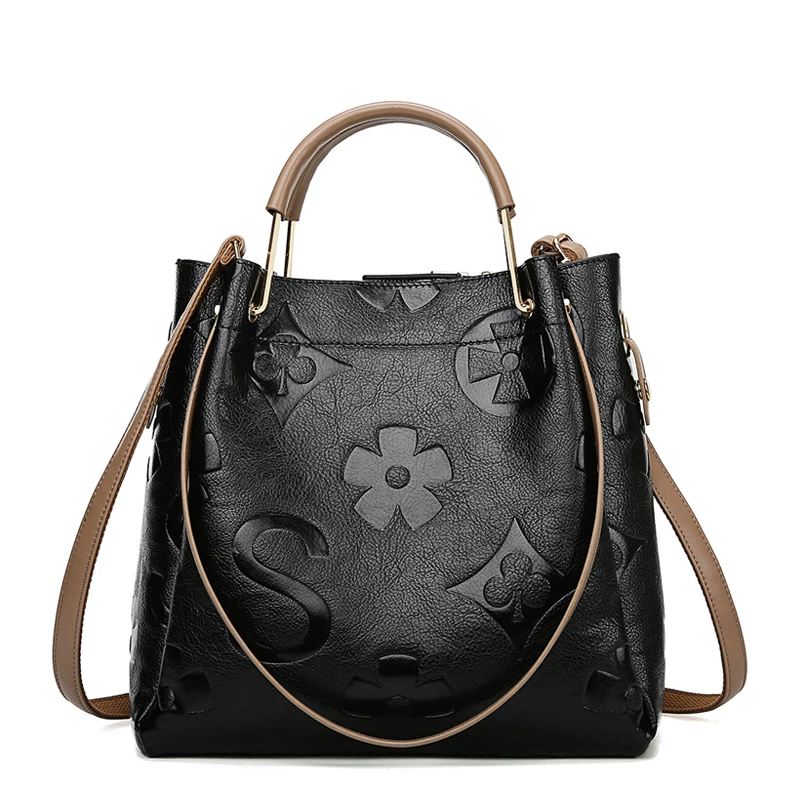 

Flower Pattern Generous Bags for Women 2021 New Messenger Shoulder Bag Large Capacity Bucket Evening Clutch Bags Louis Brand