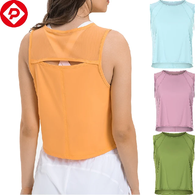 

Women Summer Tank Tops Cooling Vest Sleeveless Hollow Loose Breathable Workout Yoga Running Vest