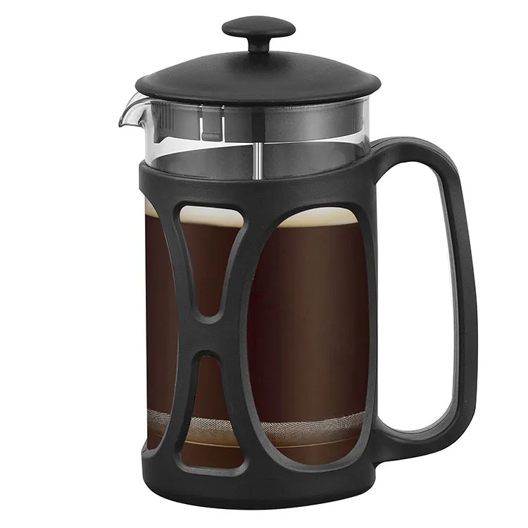 

American transparent portable french press coffee maker custom logo