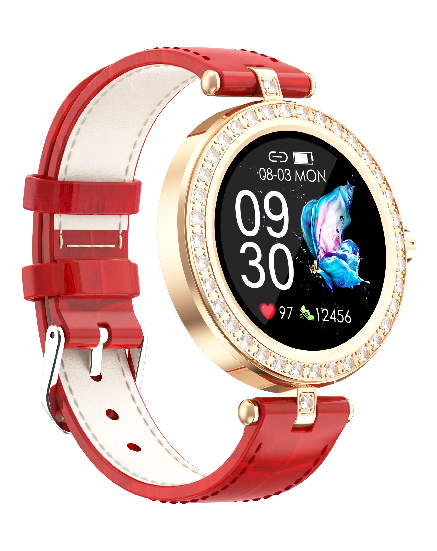 

Women watch Smart Watch for IOS Android Ladies Sport Intelligent Fitness Watches Hot Seller Waterproof TEK-S28-RED