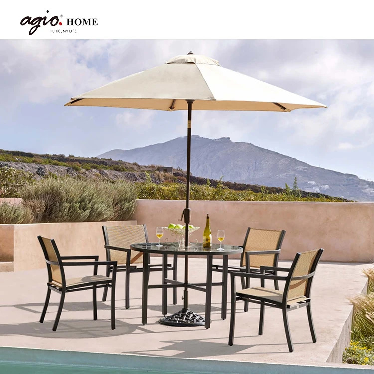 
New Design Factory Supplying Dining Set Outdoor Table Chairs Patio Furniture Garden Chair 