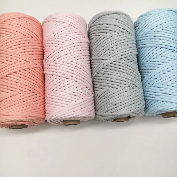 

Wholesale TOP quality 100% cotton macrame 3mm single strand cotton cord