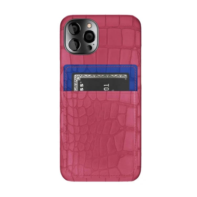 

New style luxury exotic for genuine crocodile leather skin pocket iPhone 12 pro max case, Various available