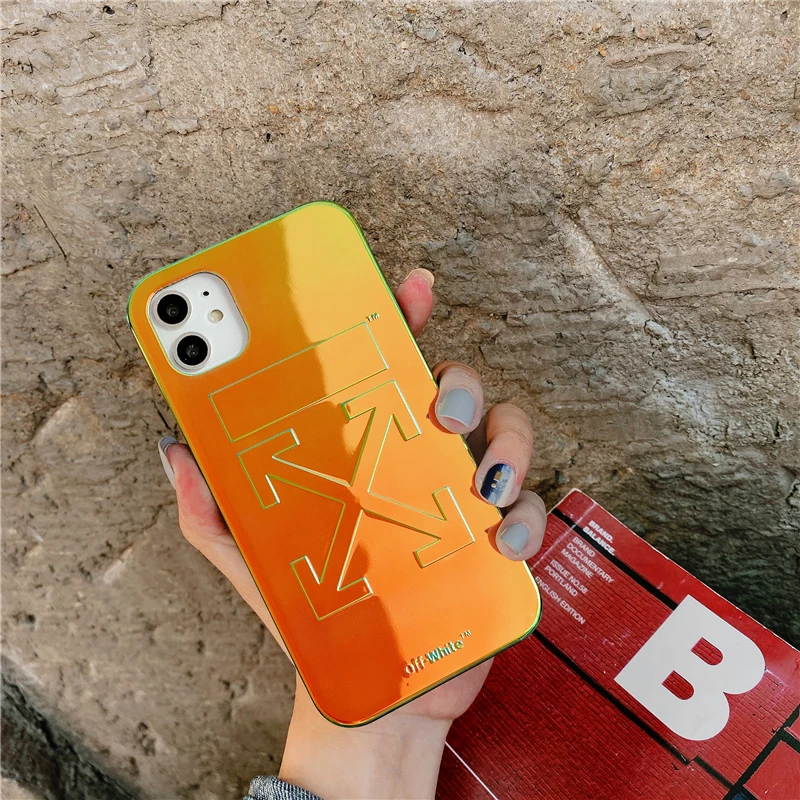 

Street Fashion Brand Plating Arrow Soft Phone Case for iPhone 12 mini 11 Pro Max SE 2020 XR X XS Max 7 8 Plus Cover Side Logo