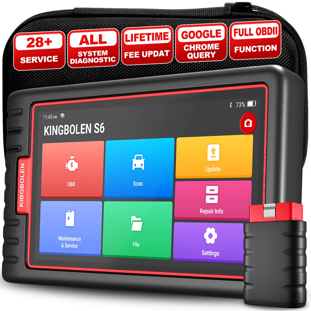 

KINGBOLEN S6 Full Systems OBD2 Diagnostic Scanner 28 Reset Bi-Directional Test Lifetime Free Updat Scanner