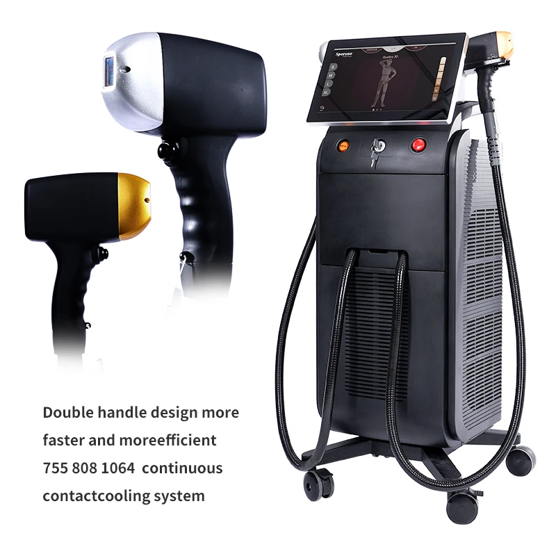 

Hot sale 755 808 1064 alma soprano diode laser ice hair removal laser machine with ce