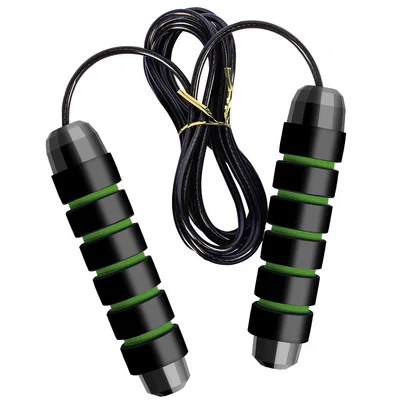

2021 Hot selling cuerda para saltar pvc bearing fitness speed heavy gym skipping jump rope with sponge handles, As picture shows