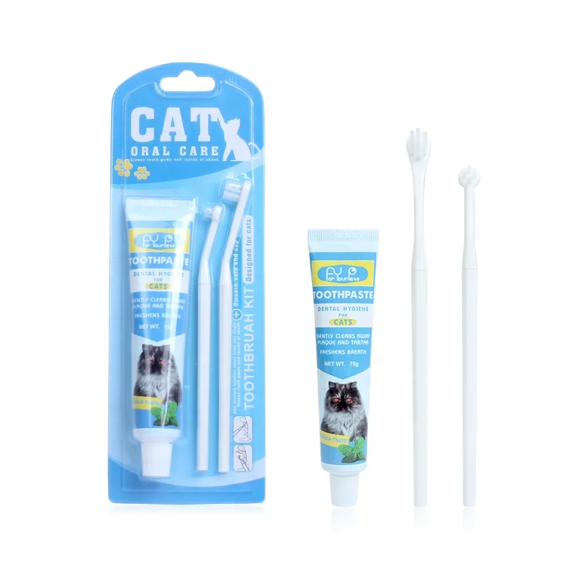 

Factory Wholesale 3 In 1 Dog Dental Care Pet Toothbrush Set Dog Tooth Brushes Cat Toothpaste ToothBrush, Sky blue