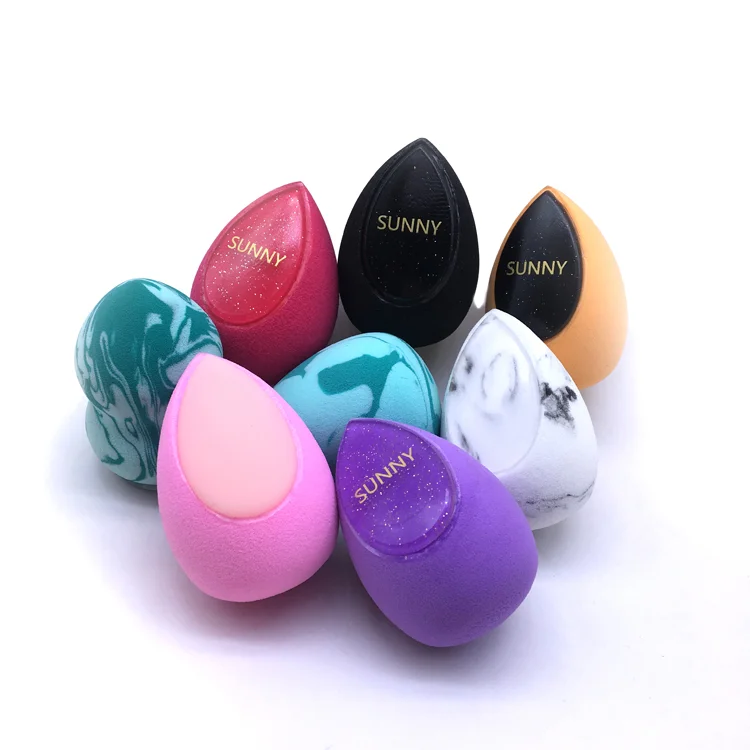 

Private Label Beauty Silicone Latex Free Makeup Sponge Blender for Facial Make up, Purple,pink.etc