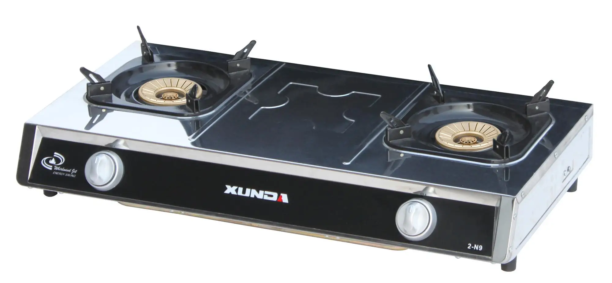 Xunda Lpg/ Ng 2 Burner Stainless Steel Cooker Stove Wholesale Kitchen