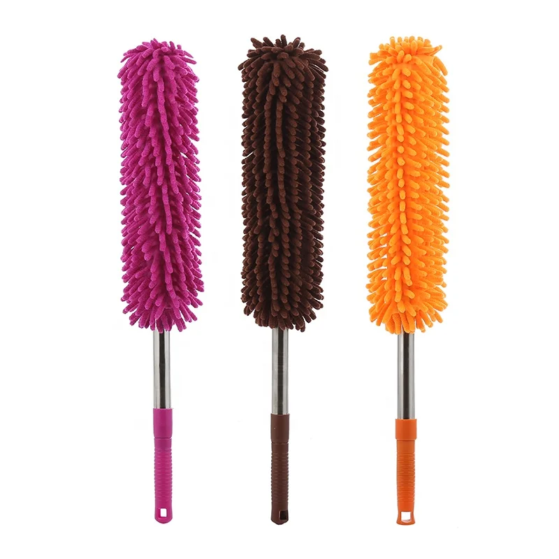 

Factory outlet telescopic extendable handle chenille material feather duster car duster