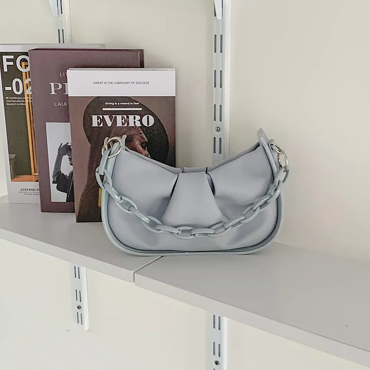 

luxury handbags for women blue Summer chain cloud bag Soft PU Leather Designer Bags