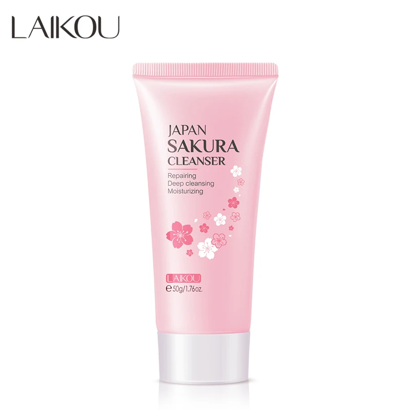 

LAIKOU 50g moisturizing Sakura extract facial cleanser oil-control whitening face wash