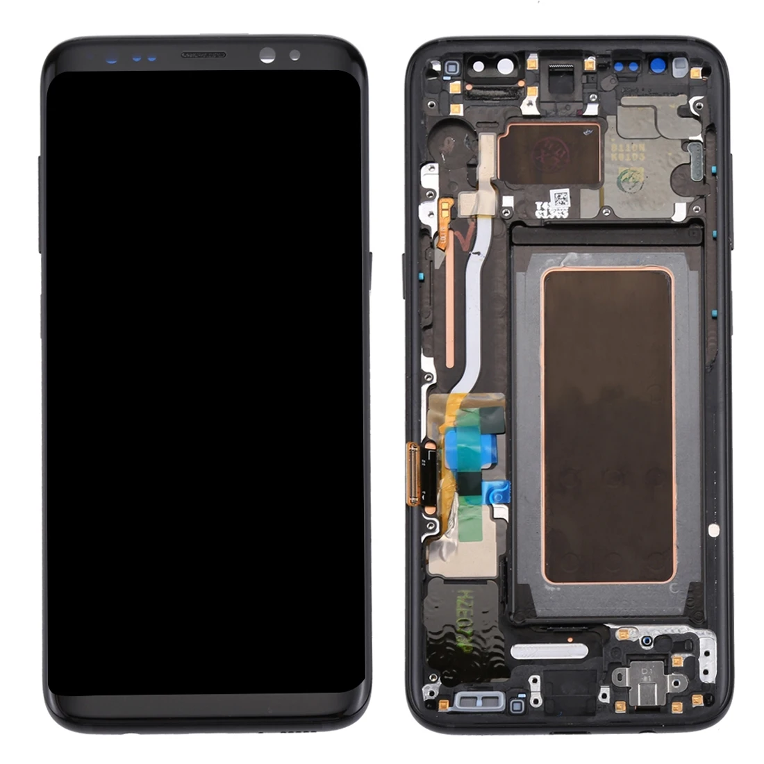 

Mobile phone lcds For Samsung Galaxy S8 G950 OEM Part Screen Digitizer Assembly Frame phone lcds screen, Black