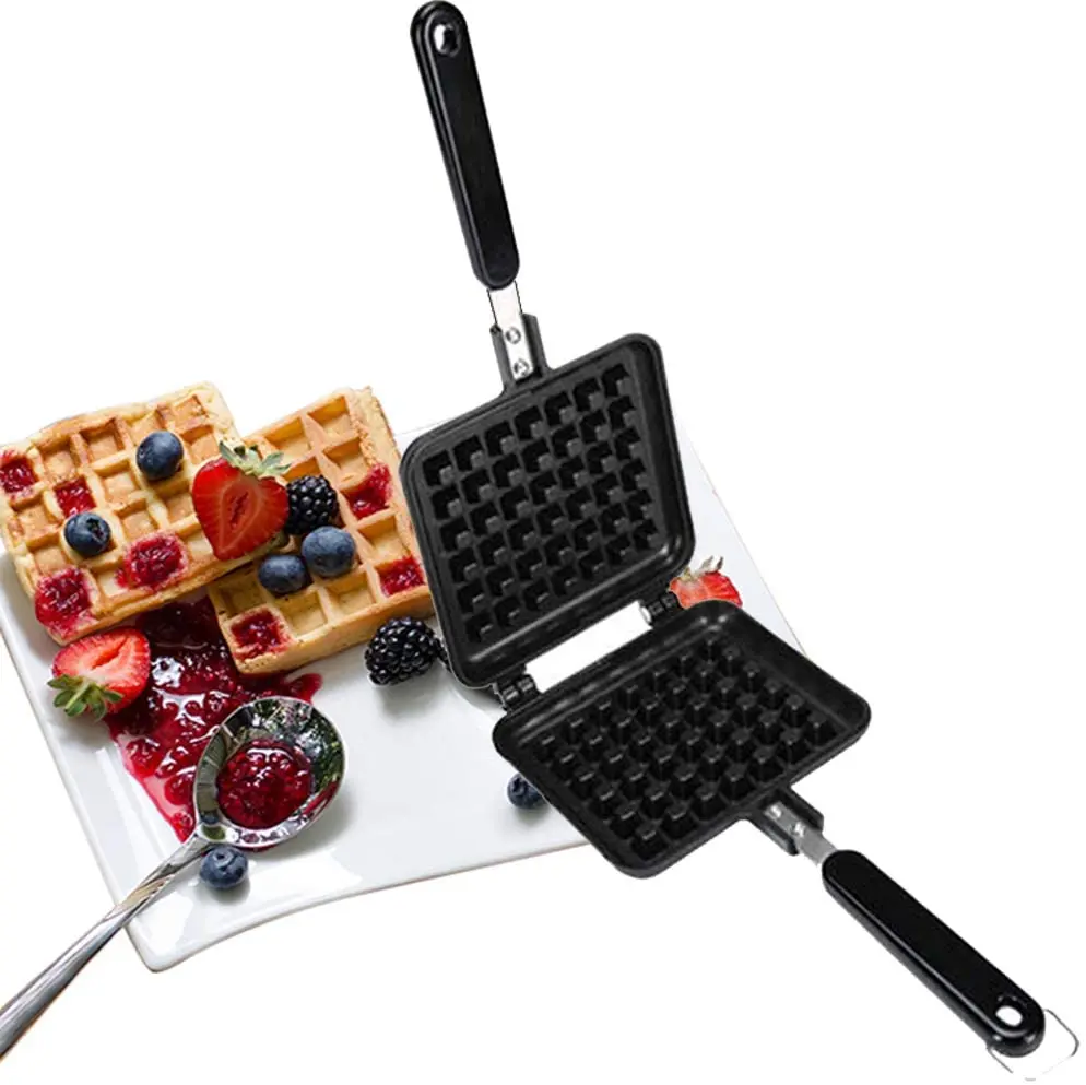 

Waffle Baking Non-stick Aluminium Waffle Maker,Double Side Square Shaped Waffle Pan