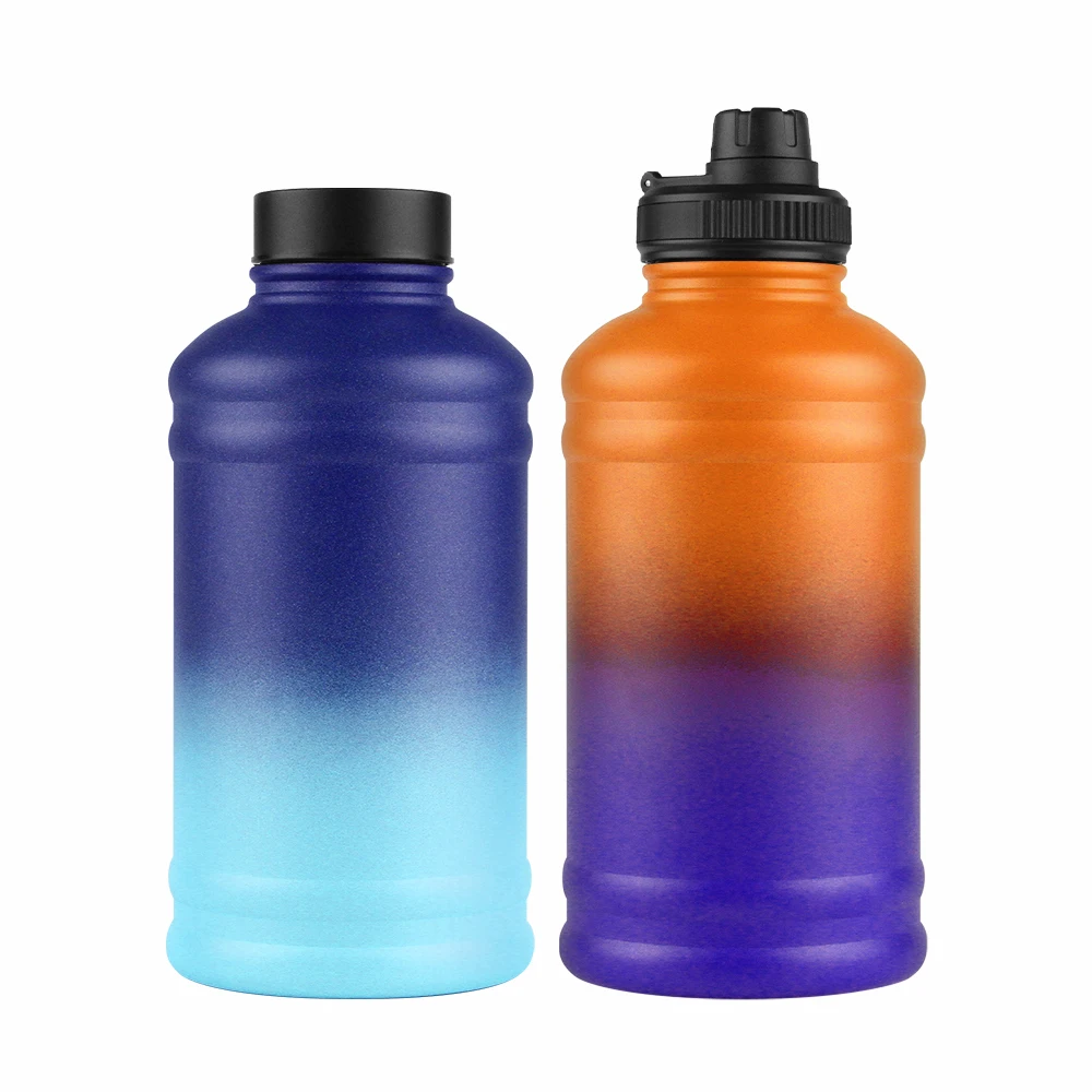 

Metal flask stainless steel double wall 304 portable flask thermos cup custom lids insulated flask 64oz, Customized color