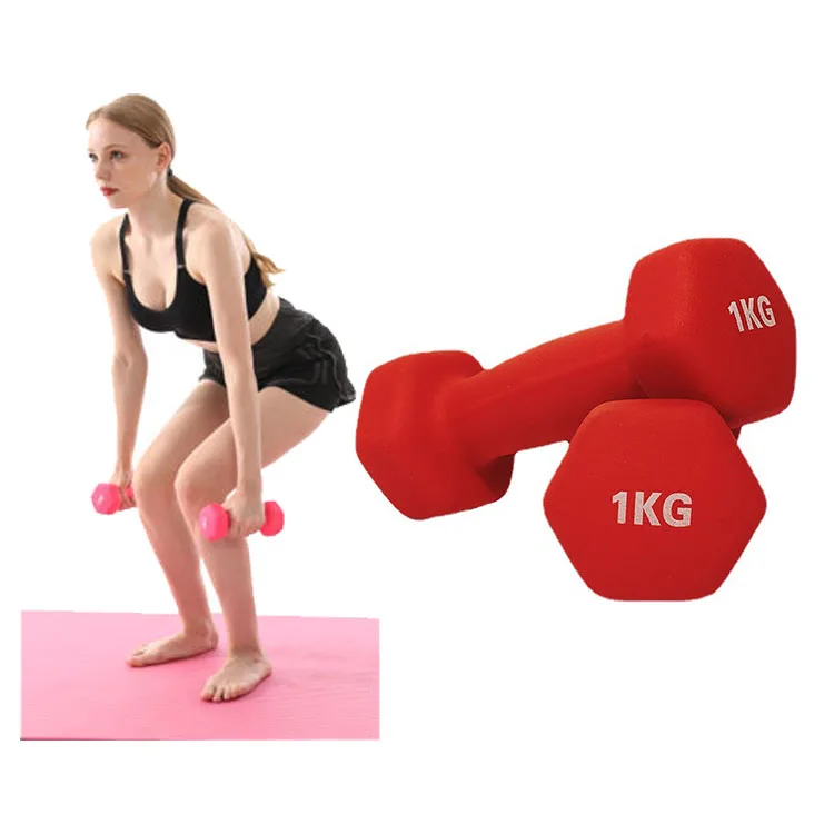 

1kg Gym Fitness Exercise with Non-Slip Hand Neoprene Dumbbell Set or Men and Women, Customizable