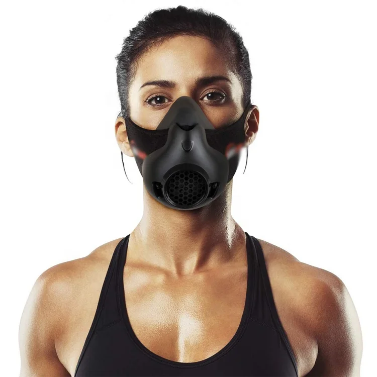 

Sports Mask Fitness breathable mask 24 Levels- High Altitude Simulation For Breathing Resistance Train Running, Black