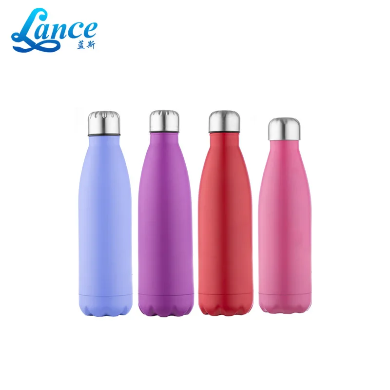 

500 ml Hot Selling BPA Free Double Wall Stainless Steel Cola Shape Vacuum Flask Sports Water Drink Bottle, Customized color