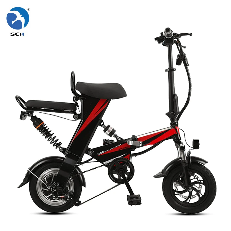 

2020 new free shipping wholesale 14 inch mini adults folding electric bike 350W motor
