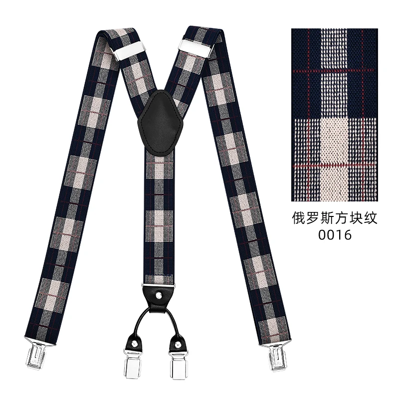 
Casual&Formal 4 Strong Clips Wide Adjustable Elastic Braces Y Back Mens Suspenders  (62505821459)