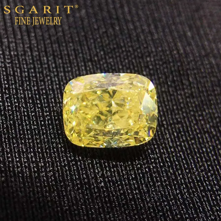 

SGARIT hot sale beautiful fancy color diamond with GIA 1.01ct SI2 fancy yellow natural loose diamond jewelry