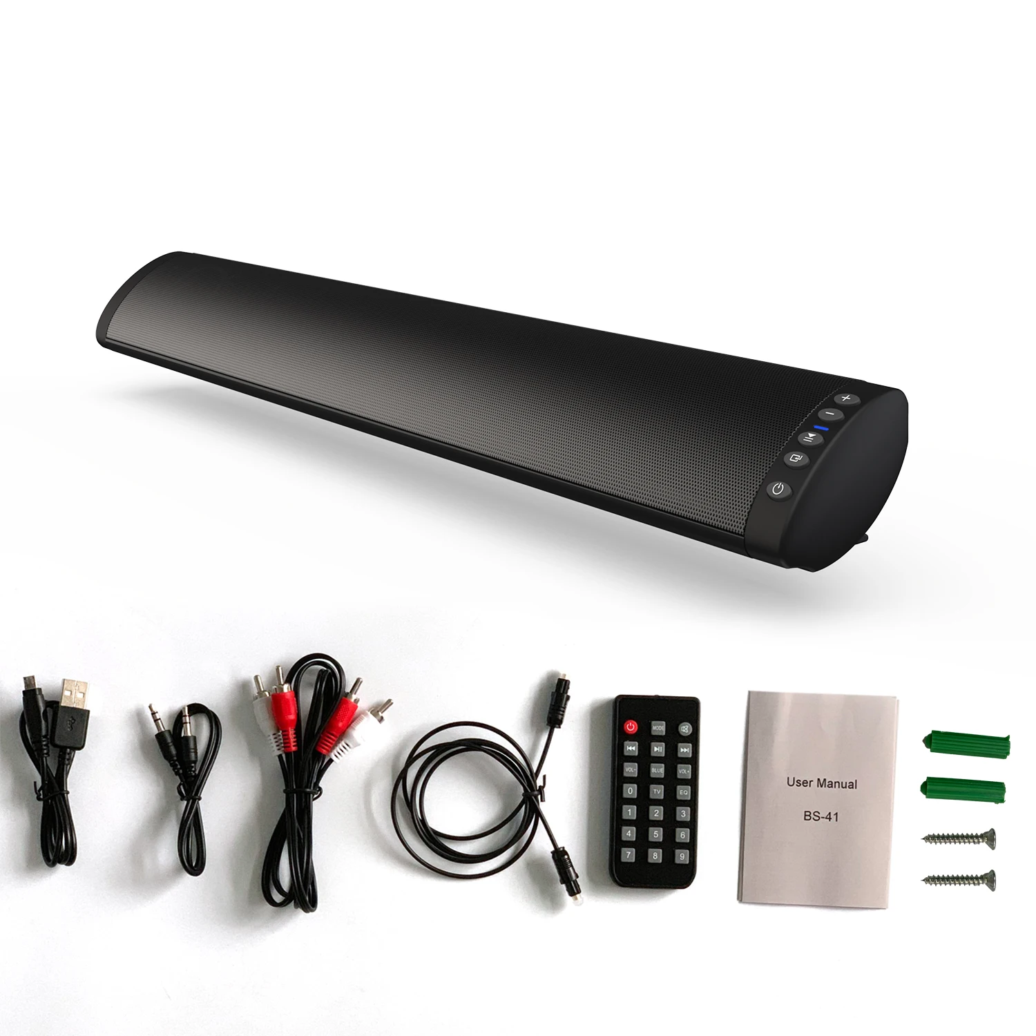 

sound bar with subwoofer wireless tv speaker wireless bar sound system polk sound bar wireless speaker, Black