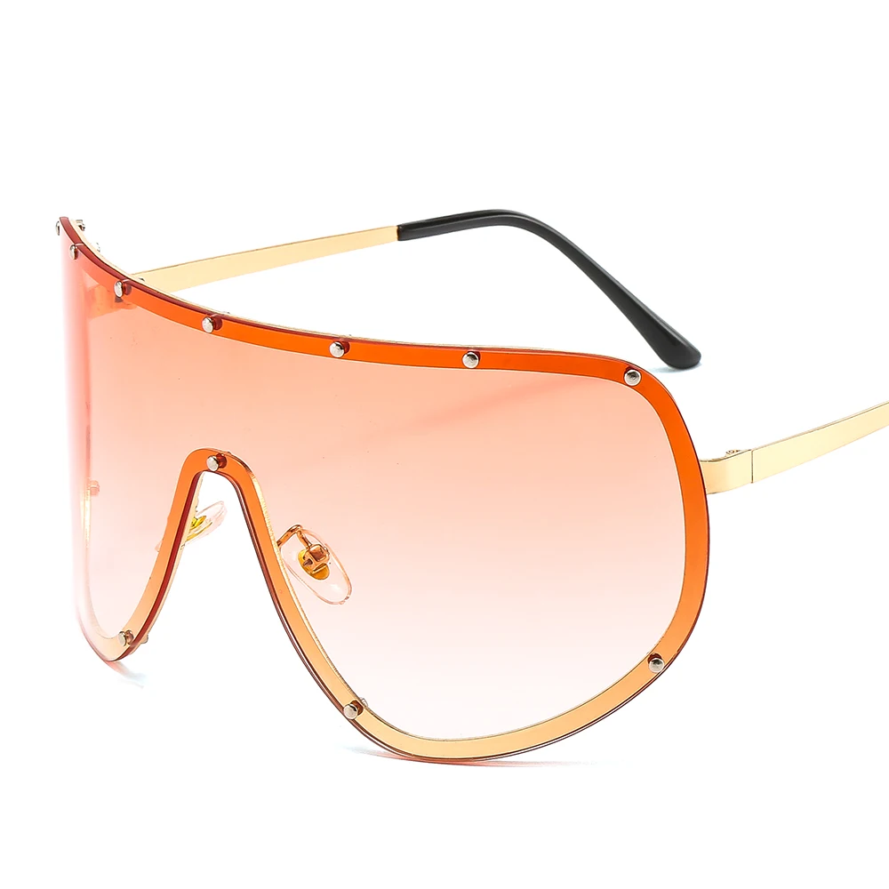 

Lbashades One Piece Trendy Unisex Fashion Sunglasses 2021 Wholesale Big Frame Fashion Men Women Mirror PC OEM Metal Zhejiang