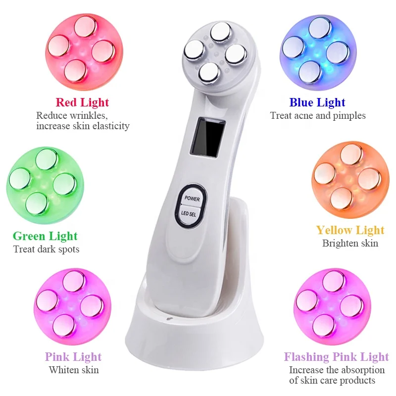 

Electric Home Use LED RF EMS Anti Wrinkle Massager RF Device Facial Skin Tightening Remove Winkles Beauty Equipment, Pink/ white/ black