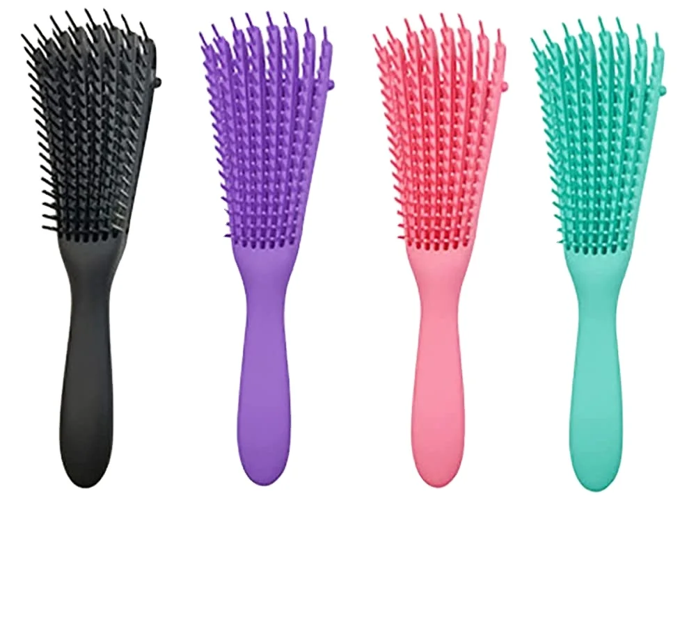 

Kingworth Hot Pink Curly Detangling Hair Brush Afro Hair Detangling Hair Combs, Customized color